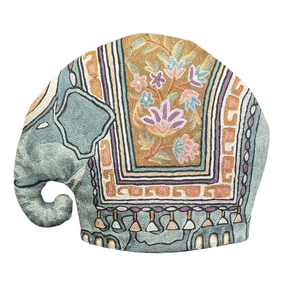 Hand Embroidered Multicolored Elephant Tea Cozy